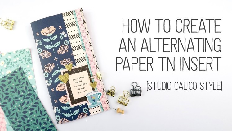 How to make an alternating pattern paper insert **NO LONG ARM STAPLER NEEDED!