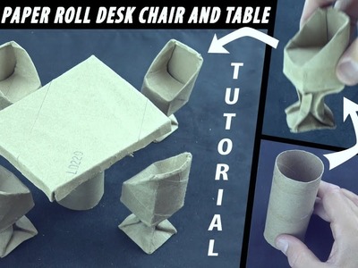How to make an Origami Desk Chair from Toilet Paper Rolls