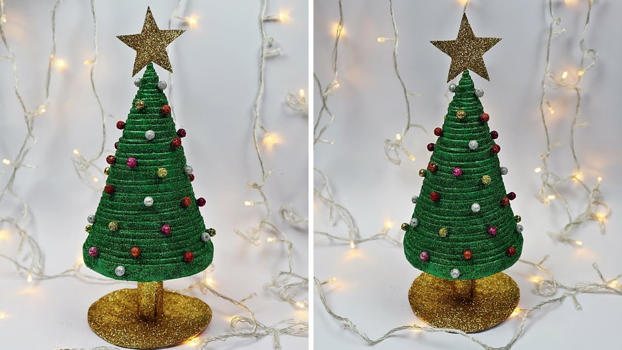 How to make Christmas Tree From Newspaper, Recycled Christmas Tree ...
