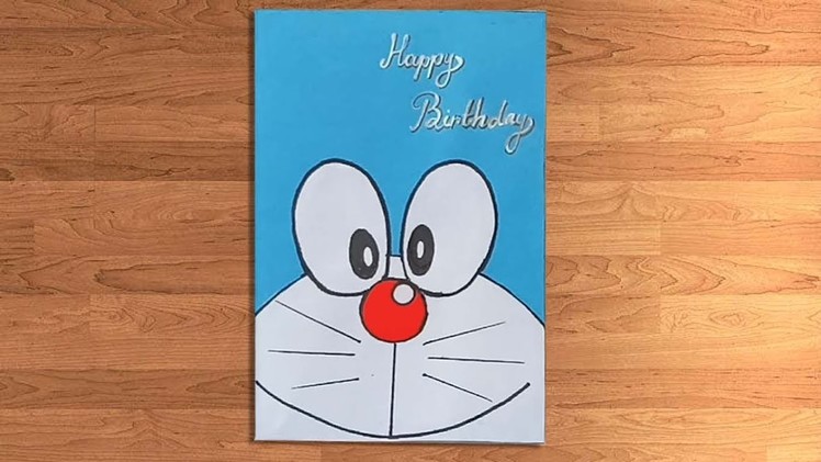 How to make Cute birthday Card For Kids. Doraemon card