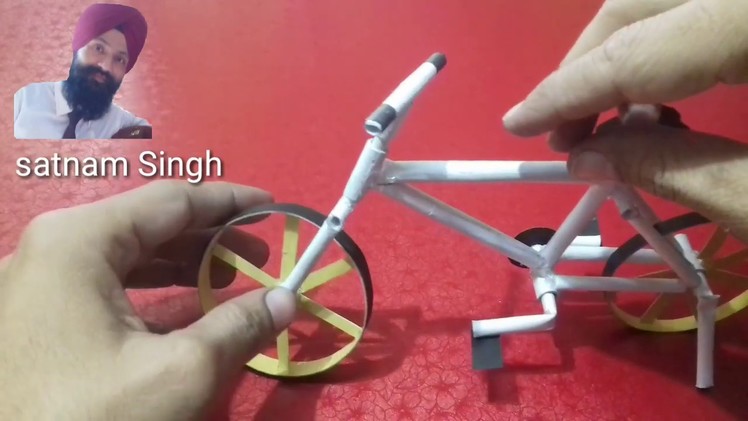 How to make cycle from paper || paper cycle || best out of waste || cycle model