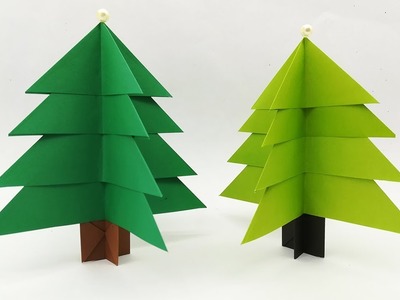 How To Make Easy 3D Paper Xmas Tree | Amazing Decoration Lots of Christmas Trees Diy Crafts Tutorial