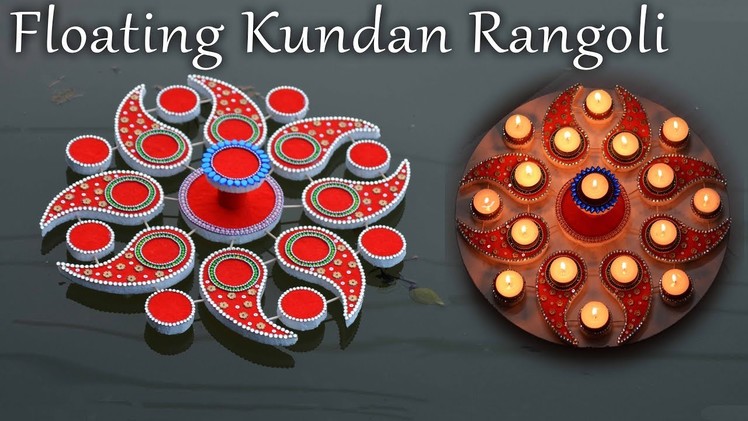 How to make : Floating Diya Stand. Floting Kundan Rangoli | Art with Creativity