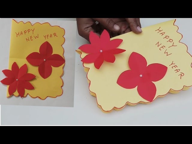 How to make Happy New year greeting cards.,paper greeting cards crafts ideas Handmade