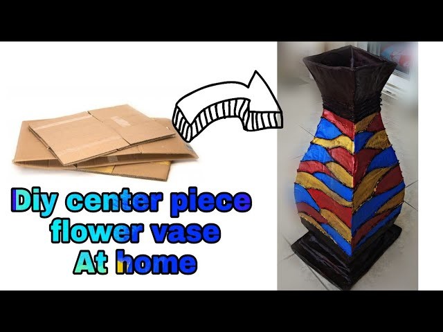 How to make large flower vase at home. Diy flower vase. Diy cardboard craft
