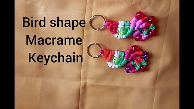 How to make macrame bird shape keychain