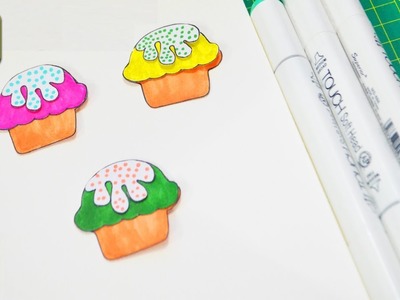 How To Make Paper Cupcake Coloring Pages Paper Craft For Kids #AmyKidsTV
