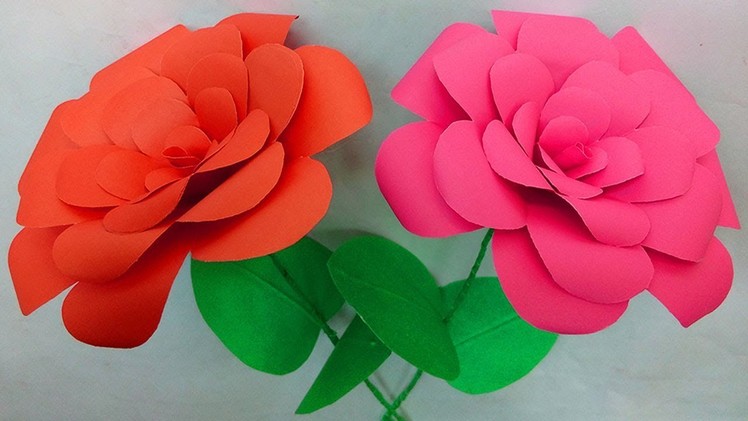 How to make paper flowers easy | Stick paper flowers |  Paper flowers making step by step