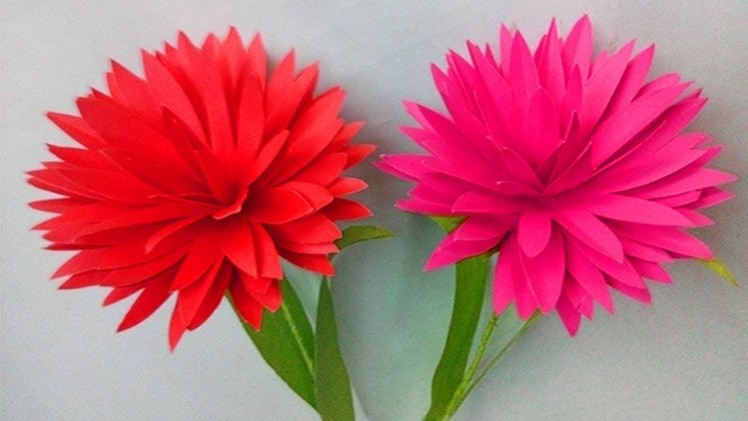 How to make paper flowers step by step | flower crafts with paper
