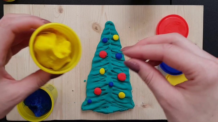 How to Make Play Doh Christmas tree for kids