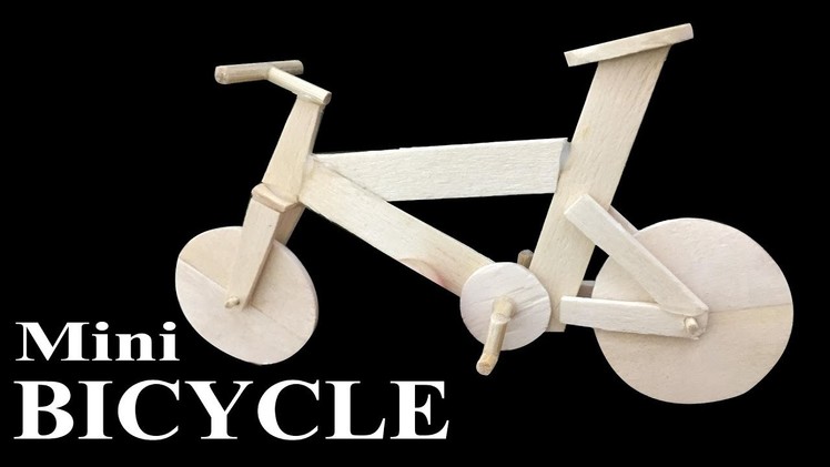 How to make popsicle stick miniature Bicycle | Easy crafts ideas