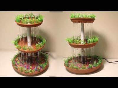 How to make Rain Fountain at home | DIY Non stop Waterfall