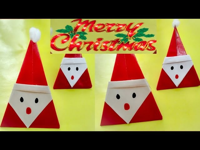 How to make santa origami || easy origami for kids
