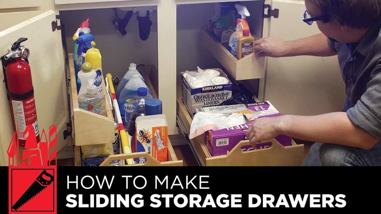 How to Make Sliding Storage Drawers for Under the Sink - Woodworking