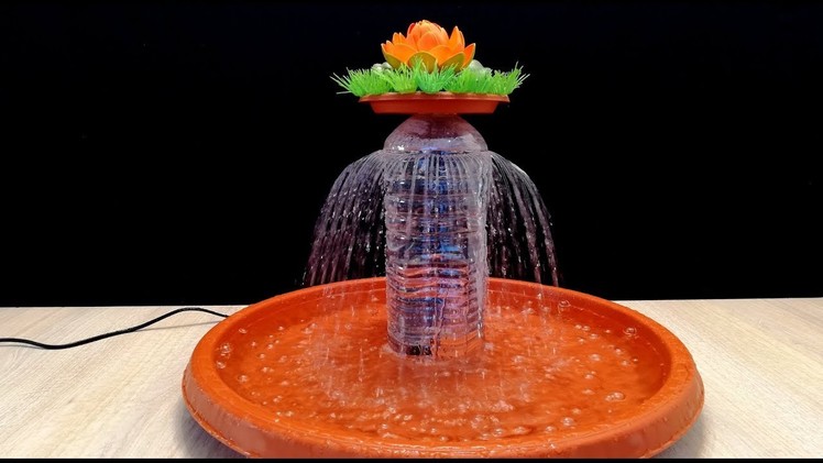 How to make Tabletop Fountain with plastic bottle very easy and fast. DIY