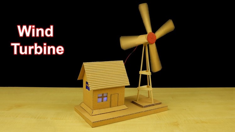 How to Make Working Model of a Wind Turbine from Cardboard - School Project