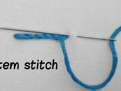 How to put embroidery stem stitch | using frame #Baraancreations