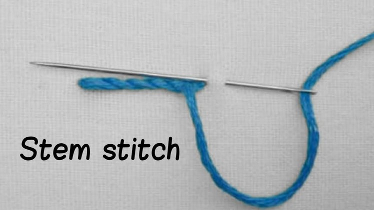 How to put embroidery stem stitch | using frame #Baraancreations