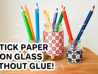 HOW TO STICK PAPER ON GLASS - without using GLUE!