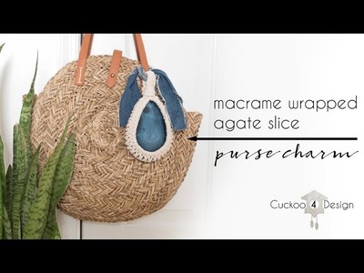 How to wrap a large agate slice with macrame