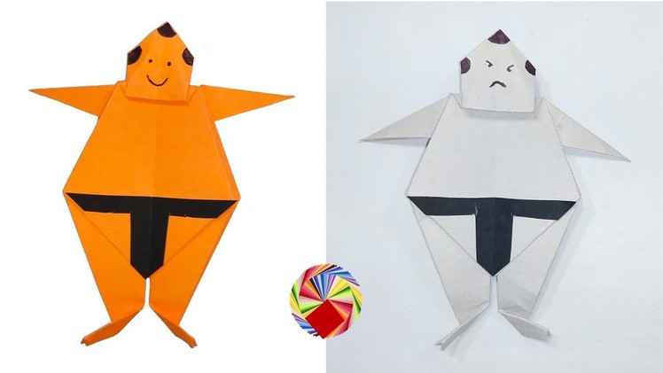 Origami Sumo Wrestler - How to Make a Paper Sumo Wrestler Tutorial by Origami Arts