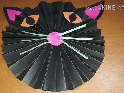 Paper cat for kids. How to make paper cat. Easy craft ideas. Paper craft ideas.