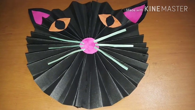 Paper cat for kids. How to make paper cat. Easy craft ideas. Paper craft ideas.