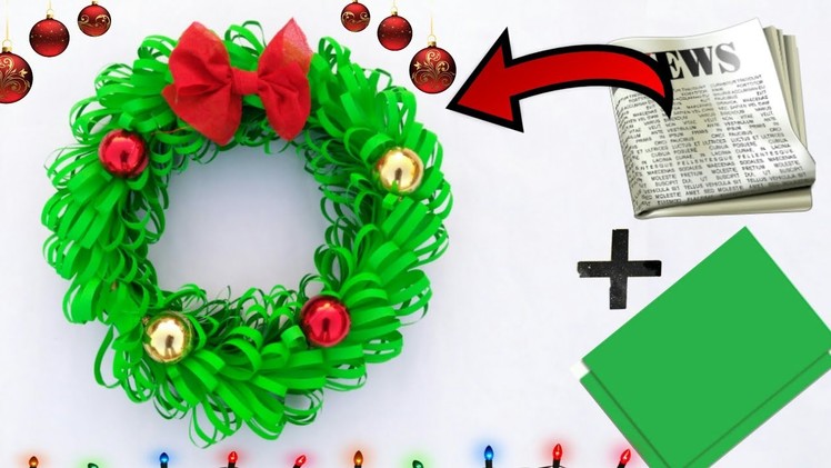 Paper Christmas wreath | christmas decoration idea | how to make christmas wreath | paper craft