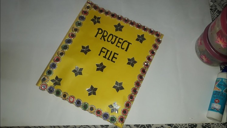Project file cover decoration.Project file cover decorations ideas.How to decorate project file