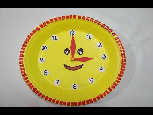 School Project Clock. how to make clock. DIY. Clock Model for Kids