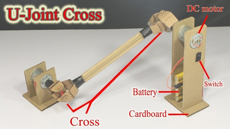 U-JOINT ! How to make Cardboard Universal Joint Cross