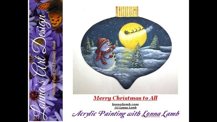 Acrylic & Tole Painting Tutorial  Merry Christmas To All