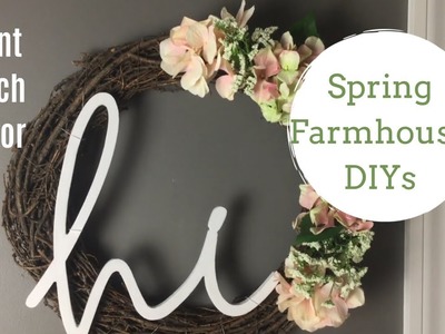 AFFORDABLE SPRING PORCH DECOR | RUSTIC FARMHOUSE STYLE DIY PROJECTS | 2 PROJECTS