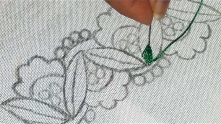 Basic Hand Embroidery, Beautiful Flower Border Embroidery Design, Amazing Sewing Hack
