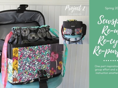 Black Camera Bag Upcycle ReFashion ReUse Sewing Inspiration by Sewspire