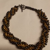 Brown and Gold Sprial bracelet
