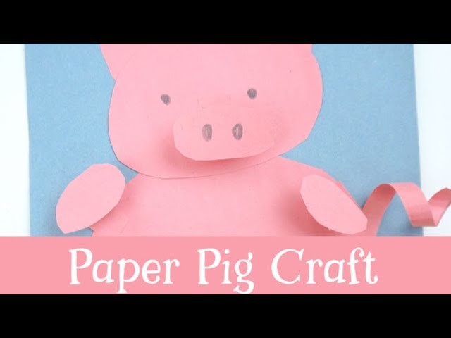 Construction Paper Pig Craft for Kids