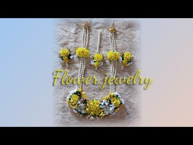 D.i.y how to make handmade artificial flower jewelry for haldi 2019