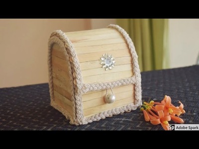 DIY Jewellery Box made from Popsicle Sticks | DiyJewellery Box | Pop Stick Crafts | parulpawar