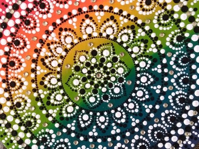 Dot mandala painting (Rainbow Mandala) #24- full video tutorial by shwetaart03