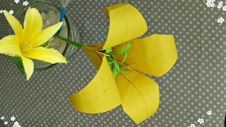 #Easy Origami flower Lily | #Bunga Lily #Origami