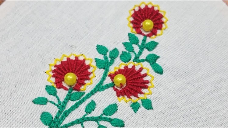 Hand Embroidery Beautiful Flower Embroidery for Baby Frocks,Easy Hand Stitch Sewing Hack