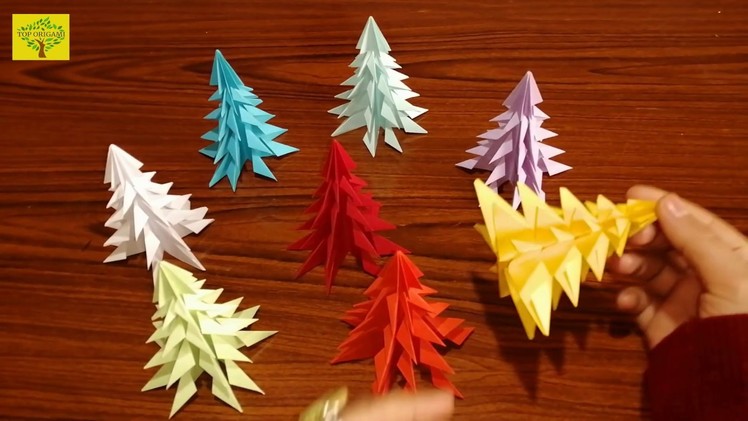 How to make 3D Christmas tree - Top Origami