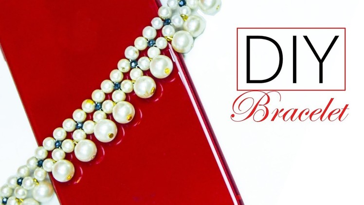 How to make bridal pearl bracelet | Handmade jewelry | Beads art