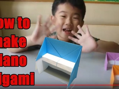 How To Make Origami Upright Piano, Paper Origami Piano, Kid Teaches Origami For Beginner Lesson 1