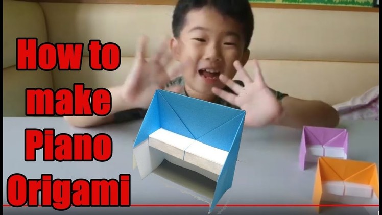 How To Make Origami Upright Piano, Paper Origami Piano, Kid Teaches Origami For Beginner Lesson 1