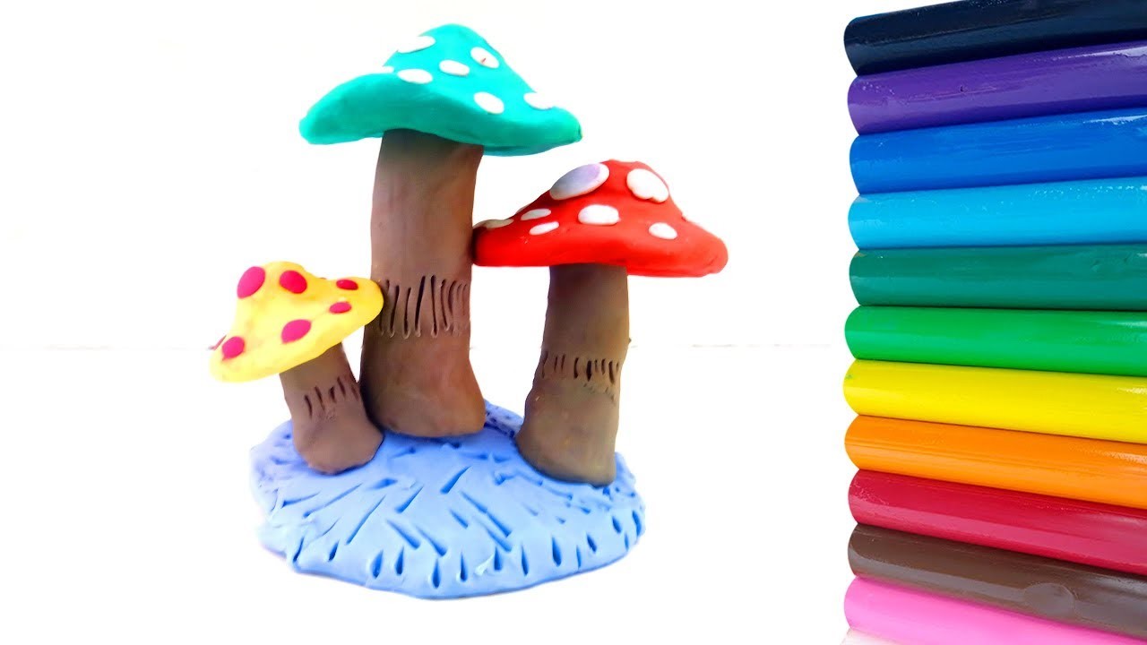 How to Make Polymer Clay Mushroom, Clay Mushroom Modelling, Clay Play, 2019