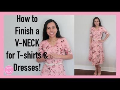 HOW TO SEW A BASIC V NECK TUTORIAL | Sewing Projects for Beginners | Sew Aldo