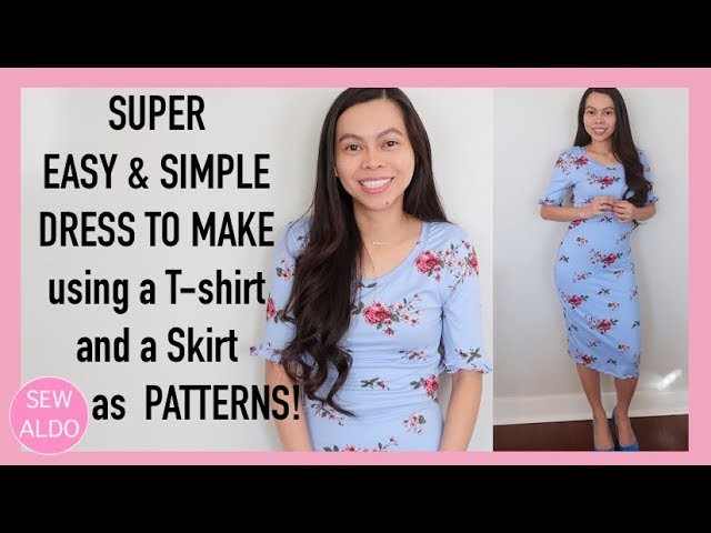 HOW TO SEW A DRESS without Pattern | SEWING PROJECT FOR BEGINNERS | SEW ALDO
