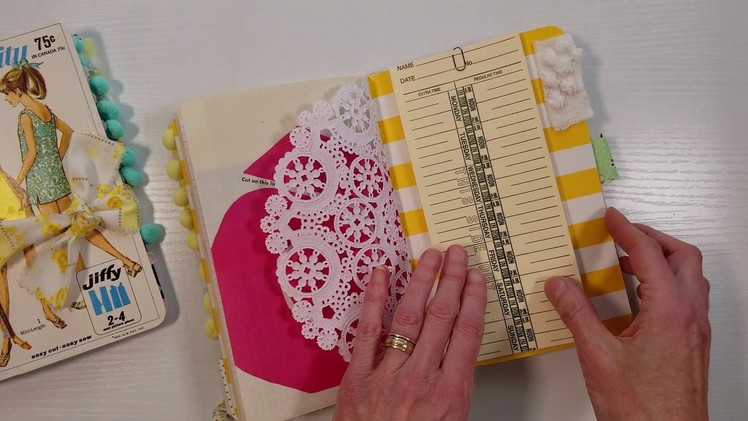 Kittydori Traveler's Notebook Junk Journals Featuring Sewing Pattern Catalog Ephemera Folders!
